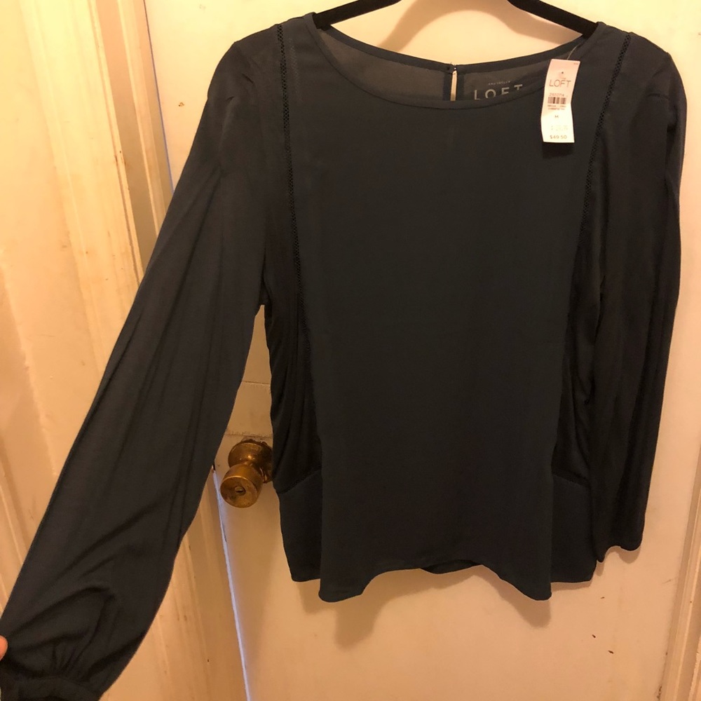 Gorgeous Navy Blue Loft Blouse!